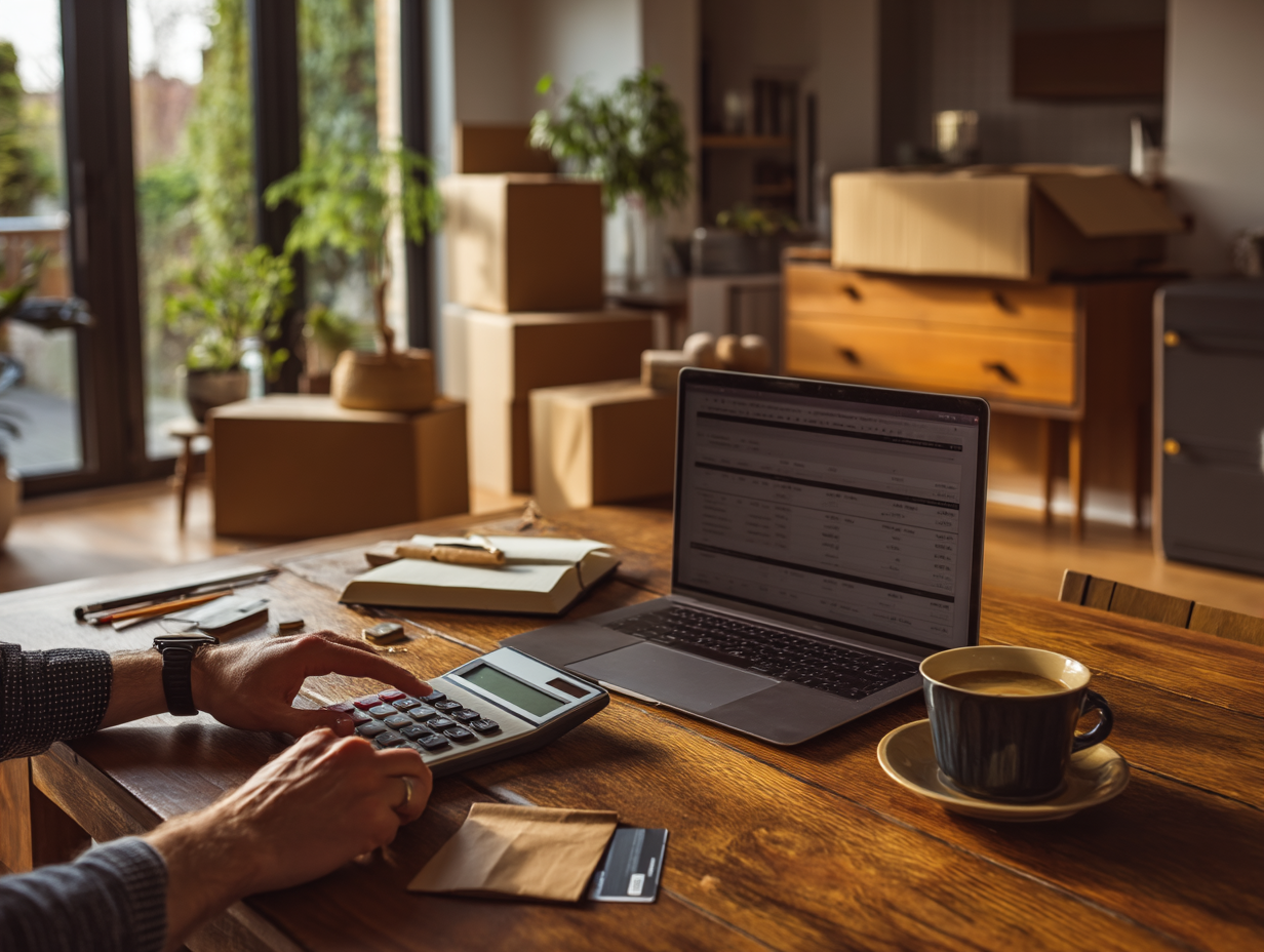 Moving home budget — spreadsheet with realistic cost categories