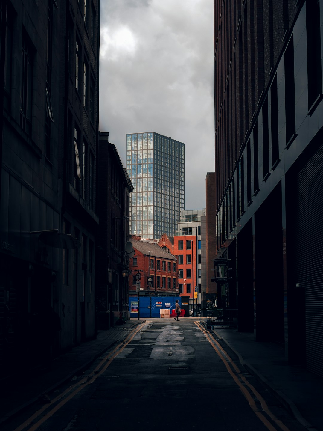 A sunny street scene in Ancoats, Manchester, near city centre flats